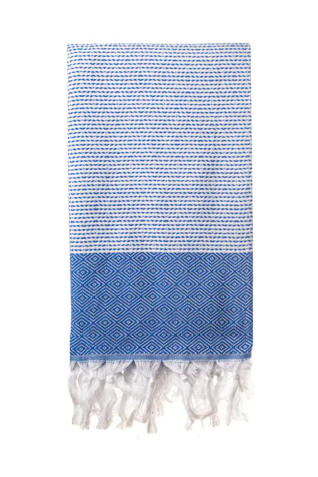 Turkish Towel - Dimanta Stripe Royal Blue