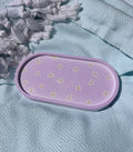 Handmade Oval Trinket Dish - Purple Daisy