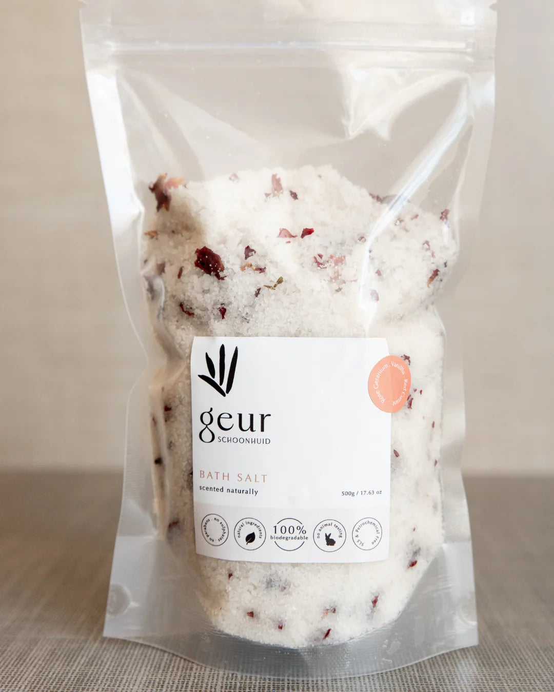 Bath Salts - Rose Geranium, Vanilla & Red Currant - 500g